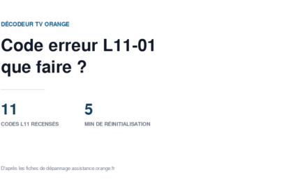 Code erreur L11-01 Orange : que faire si la TV est bloquée